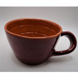 Ambrus Attila kézműves kerámia borotvatál, bordó