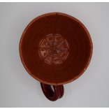 Ambrus Attila kézműves kerámia borotvatál, bordó