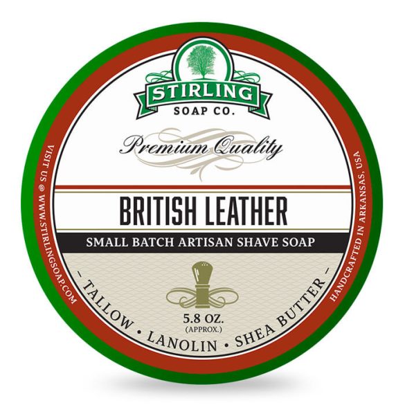 Stirling British Leather borotvaszappan, 170 ml