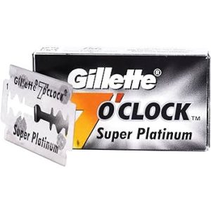 Gillette 7 o'clock Black (Super Platinum) DE borotvapenge csomag (10 db)